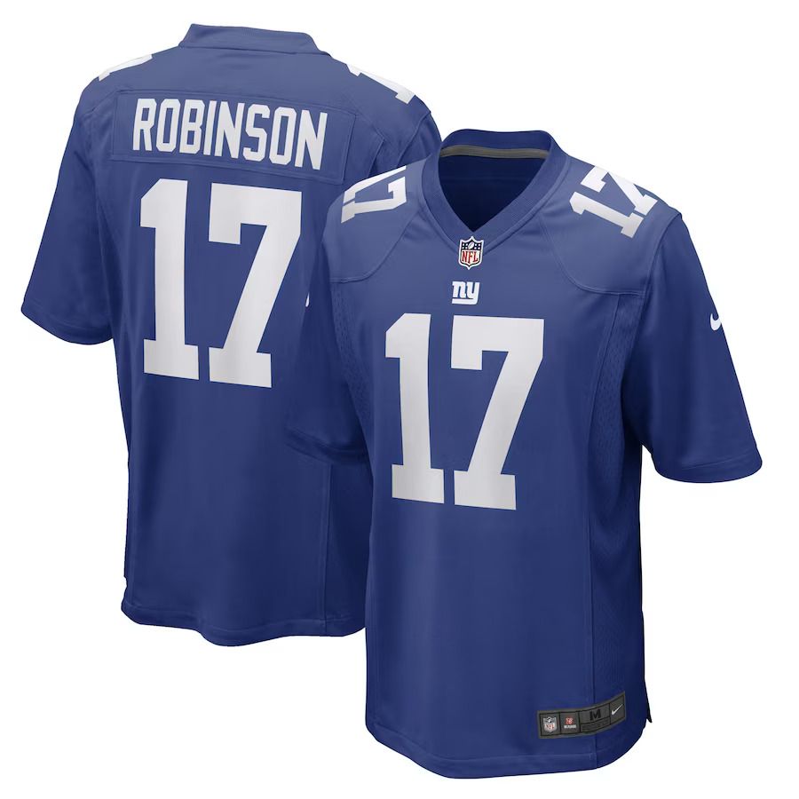 Men New York Giants 17 Wan Dale Robinson Nike Royal Game Player NFL Jersey